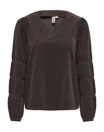  Only - ONLAmie Cord Tape Bluse - Coffee Bean
